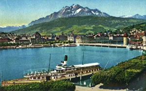 Lake Lucerne with Pilatus mountain, Switzerland Lake Lucerne with Pilatus mountain, Switzerland