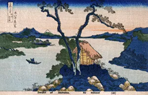 Lake Suwa in Shinano Province by Katsushika Hokusai Lake Suwa in Shinano Province by Katsushika Hokusai
