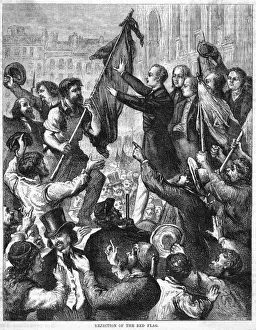 Alphonse De Lamartine Prints: Lamartine and the Flags2