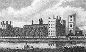 Lambeth Palace Print: 1813 View from the Thames North Bank