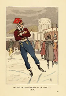 Lancer ice skating on the Bassin de la Villette, 1813 Lancer ice skating on the Bassin de la Villette, 1813