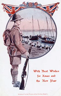 The Landing Stage at Ahvaz, Iran - WWI Xmas card The Landing Stage at Ahvaz, Iran - WWI Xmas card