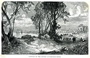 Landing of Swedish Settlerd at Delaware Bay Landing of Swedish Settlerd at Delaware Bay