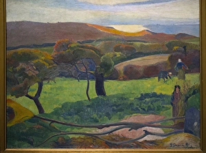 Landscape from Bretagne, 1889, by Paul Gauguin Landscape from Bretagne, 1889, by Paul Gauguin