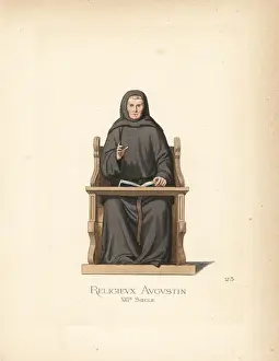 Lanfranco Septala, Augustine Monk Print, 1243