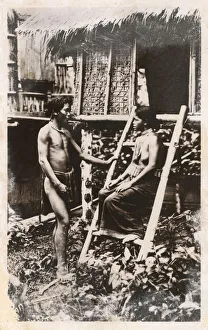 Laos - Champasak Province - Man and woman of the Lao Theung Laos - Champasak Province - Man and woman of the Lao Theung