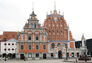 Latvia. Riga. House of the Blackheads (Melngalvju nams). Ere Latvia. Riga. House of the Blackheads (Melngalvju nams). Ere