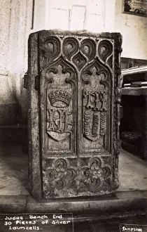 Launcells, Cornwall - Judas Bench End - 30 Pieces of silver Launcells, Cornwall - Judas Bench End - 30 Pieces of silver