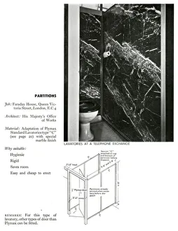 Lavatories in a telephone exchange, City of London Lavatories in a telephone exchange, City of London