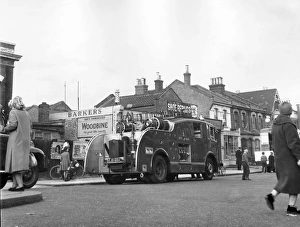 LCC-LFB Fire engine parked in a London street LCC-LFB Fire engine parked in a London street