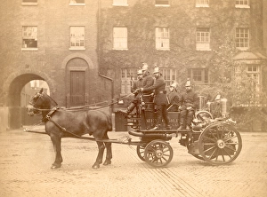 LCC-MFB Horse drawn steamer and fire crew LCC-MFB Horse drawn steamer and fire crew