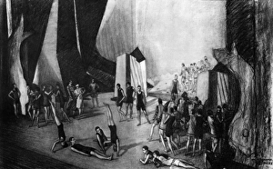 Le Train Bleu by the Russian Ballet drawn by Hookway Cowles Le Train Bleu by the Russian Ballet drawn by Hookway Cowles