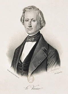 Le Verrier, Urbain-Jean-Joseph (1811-1877). Litography Le Verrier, Urbain-Jean-Joseph (1811-1877). Litography