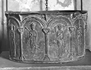 Historic Buildings In Kent Prints: Lead Norman Font