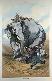 Puck Magazine Cartoons Online Prints: The leader