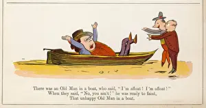 The Old Man in a Boat Print by Edward Lear