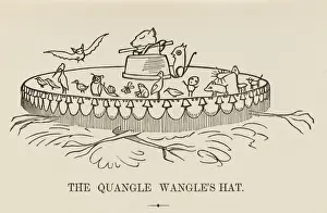 Prints of THE QUANGLE WANGLEs HAT The Quangle Wangles 200ft. ornamented hat, on top of the Crumpetty Tree Edward Lear Prints: The Quangle Wangle's 200ft. ornamented hat Print