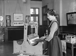 Learning to Weave Print: A Girl on a Loom