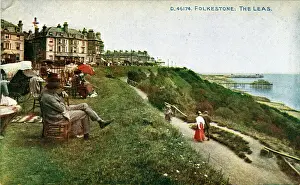 The Leas, Folkestone Print, Kent 1910s