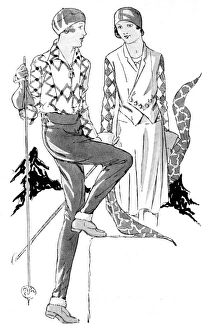 Leathercraft fashions for winter sports, 1930 Leathercraft fashions for winter sports, 1930