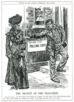 Leave the Votin to Us Men Print, 1905