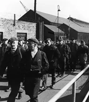 Shipyard Workers Prints: Leaving Ship Yard