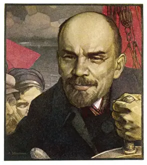 Vladimir Lenin Image Prints: Lenin / Eberling Cartoon