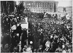 Lenin Addresses a Huge Crowd at Moscow Print 1920