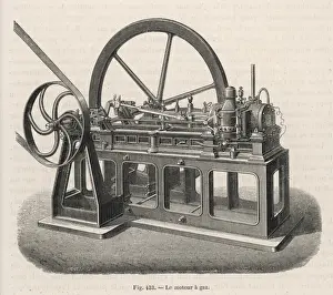 19th Century Technology Prints: Lenoirs Gas Engine