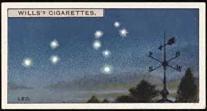 Vintage Astronomy Illustrations Prints: Leo Constellation