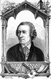 Swiss Mathematician Prints: Leonard Euler / Rousseau