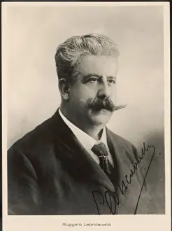 Opera Composers Italy Prints: Leoncavallo / Postcard Pho