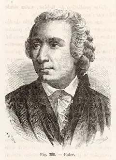 Swiss Mathematician Prints: Leonhard Euler / Figuier