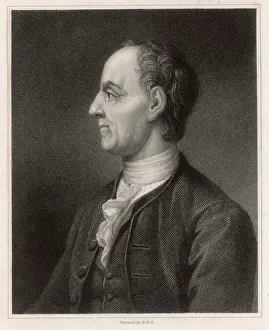 Physicist Prints: Leonhard Euler Print - Engraved Portrait