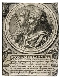 Medieval European Kings Prints: Leovigild & Ermengild