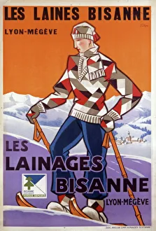 Les Laines Bisanne wool company poster Les Laines Bisanne wool company poster