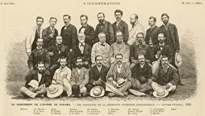 Lesseps and Engineers Print: Early Days of the Suez Canal Project