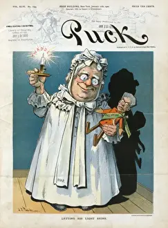 Puck Magazine Illustrations Online Prints: Letting his light shine