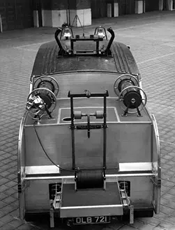 Firefighting Equipment Transport Prints: LFB Dennis fire engine (back view)