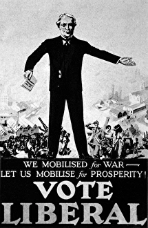 Liberal Party Poster, We Mobilised for War - Let us Mobilis Liberal Party Poster, We Mobilised for War - Let us Mobilis