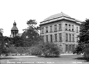 Trinity College Dublin Library Prints: Library and Campanile, Trinity, Dublin