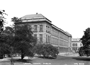 Early 20th-century Print of Trinity College Library