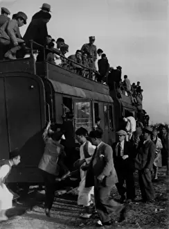 Libya's Desert Express Print: 1940s Railway Scene