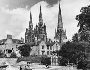 13th Century Architecture Prints: Lichfield Cathedral