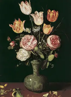 Breugel Prints: Velvet Bruegel Still Life Print - Flemish Oil on Canvas