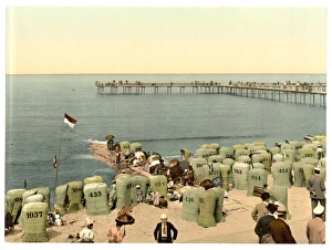 Life on the sands, the pier, Norderney, Germany Life on the sands, the pier, Norderney, Germany