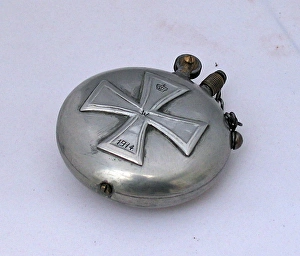 Lighter made from stainless steel pocket watch, WW1 Lighter made from stainless steel pocket watch, WW1