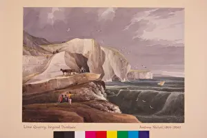 Lime Quarry Print (c1828) by Andrew Nicholl