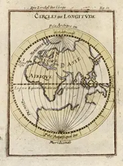 Antique Maps For Sale Online Prints: Lines of Longitude 1683