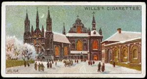 Church Prints: Vilnius Church in Snow Print